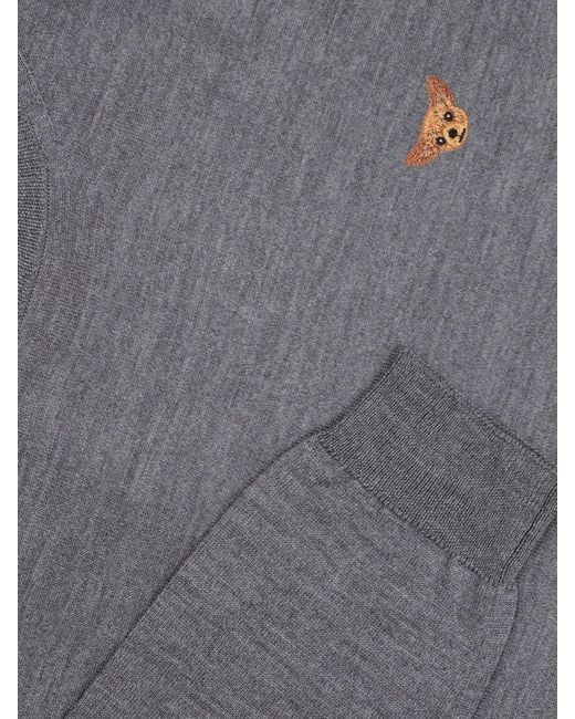 PELO FOUNDATION Gray Girocollo Merinos for men