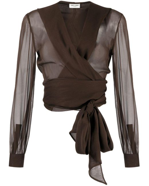 Saint Laurent Brown Coats & Jackets