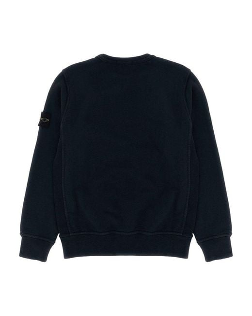 Stone Island Black Felpa Con Logo "Patch"