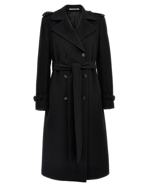 'Luanne' Coat de doble pecho Tagliatore de color Black
