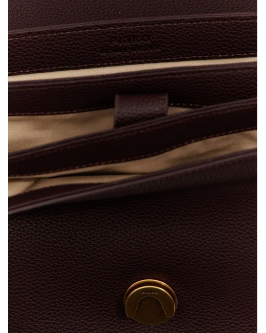Pinko Brown 'Love One Soft' Large Crossbody Bag