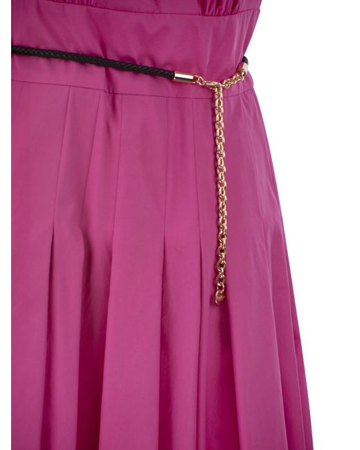 Alatri Crossed Poplin Dress di Max Mara Studio in Purple