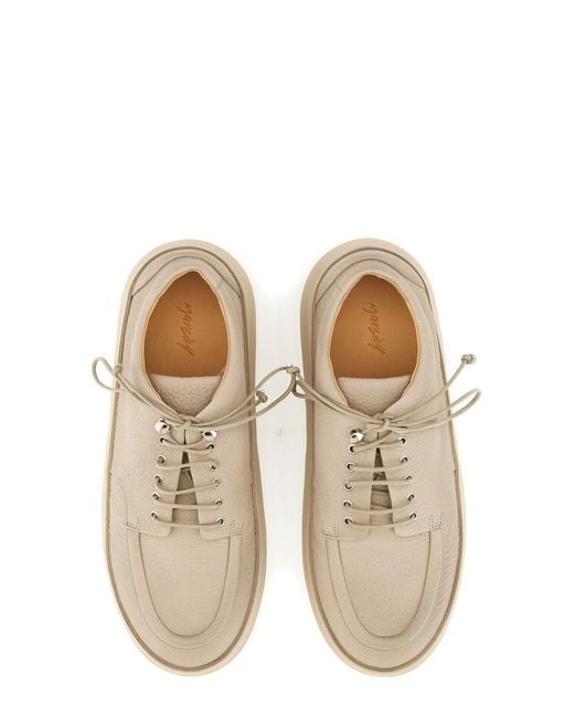 Marsèll Natural Hammered Leather Cassapana Sneakers For for men
