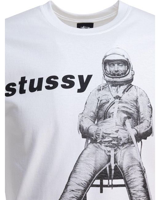 Stussy White Astronaut Tee for men
