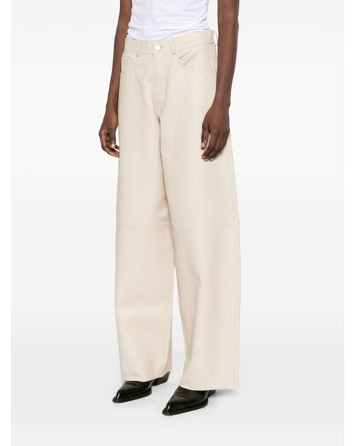 Haikure White Bethany Leather Trousers