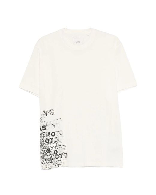 Y-3 White Gfx Ss Tee