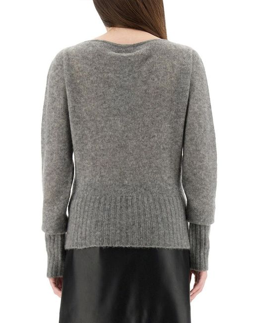 Tom Ford Gray Boat-Neck Sweater