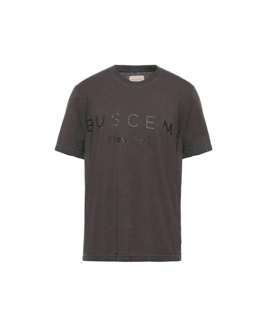 Buscemi Gray Cotton Logo T-shirt for men