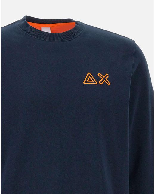 Sun 68 Blue Fluo Sweatshirt for men
