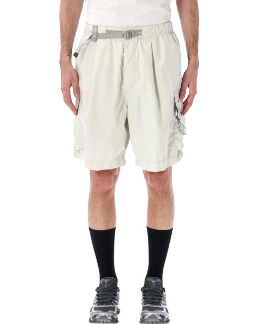 And Wander Natural Light Cargo Shorts for men