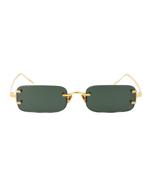 Linda Farrow Green Sunglasses