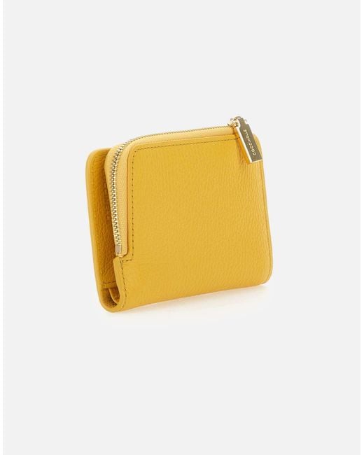 Coccinelle Yellow Metallic Soft Wallet