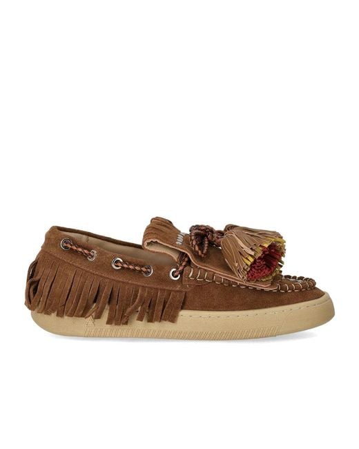 Elena Iachi Brown Loafer With Tassels