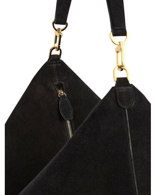 Bolso de cuero de gamuza principal de Toteme Totême  de color Black