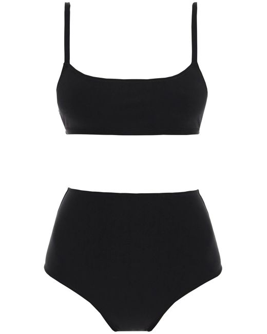 Once set de bikini de cintura alta Lido de color Black