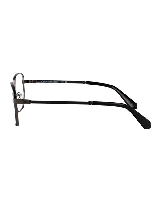 Calvin Klein Multicolor Dark Ruthenium Metal Glasses