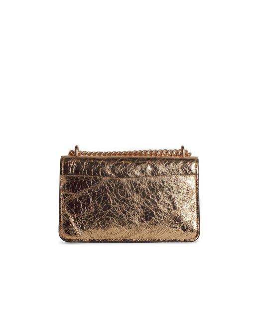 MICHAEL Michael Kors Metallic 'Claire' Gold Lear Crossbody Tasche