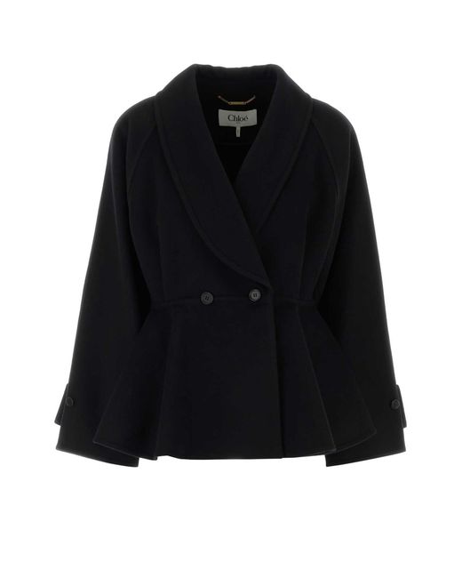 Chloé Black Wool Coat