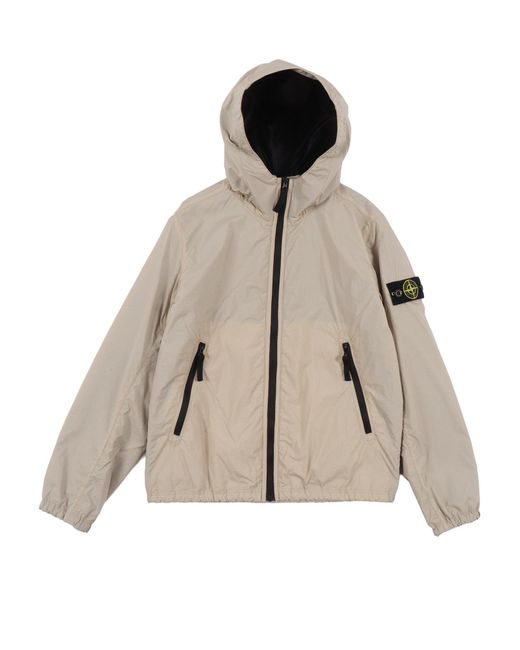 Stone Island Natural Junior Logo Patch Parka