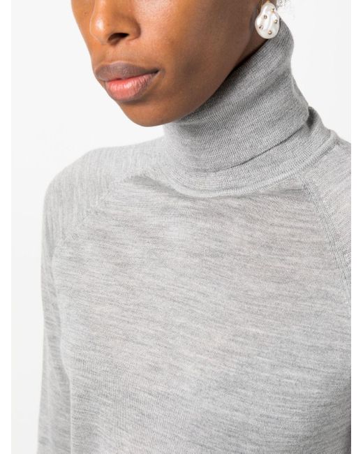 ARMARIUM Gray Wool And Cashmere Blend High Neck Sweater
