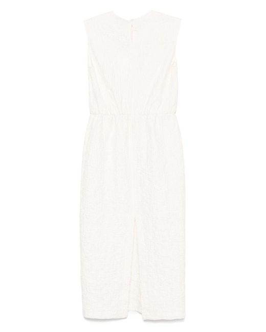 Harris Wharf London White Cotton Long Dress