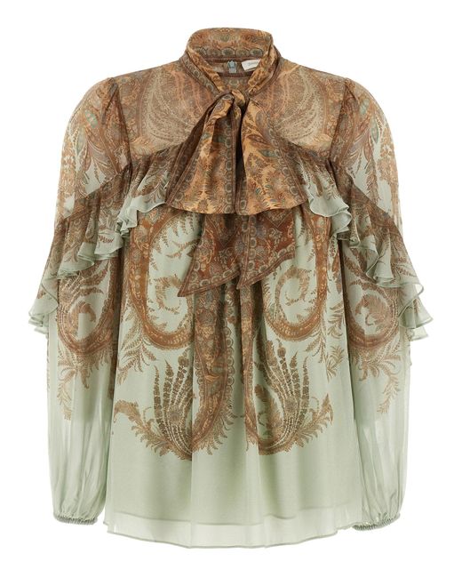 Zimmermann 'memento Flutter' Blouse in het Multicolor