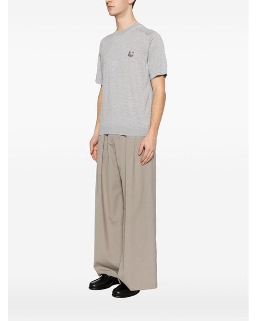 Maison Kitsuné Gray Logo T-Shirt