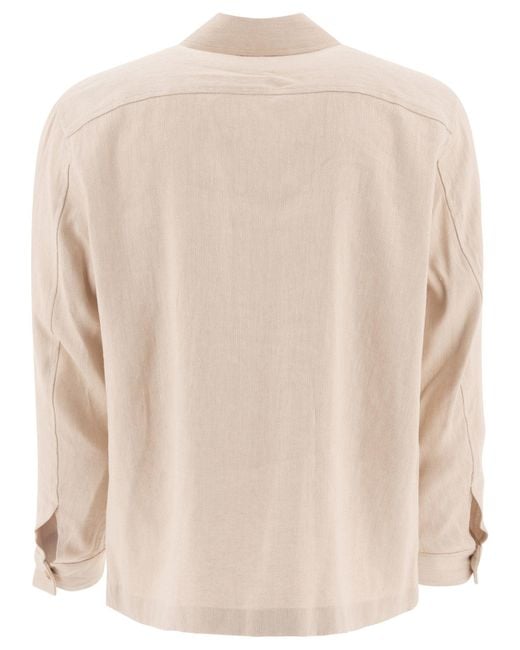 Vince Natural Linen Overshirt Jackets And Coats for men