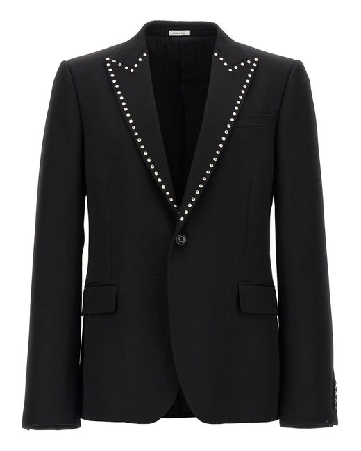McQueen 'barathea' Blazer in het Black