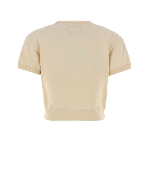 Prada White Pastel Cotton T-Shirt