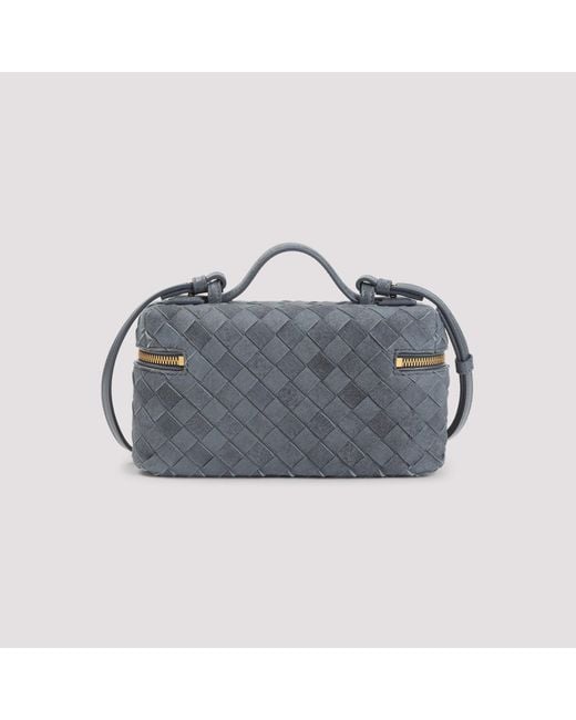 Bottega Veneta Blue Mini Intrecciato Handbag 23Cm X 12Cm X 7Cm