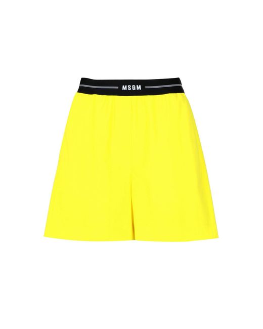 Pantalones cortos de amarillo MSGM de color Yellow
