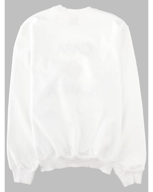 Casablanca White Stacked Logo Sweatshirt