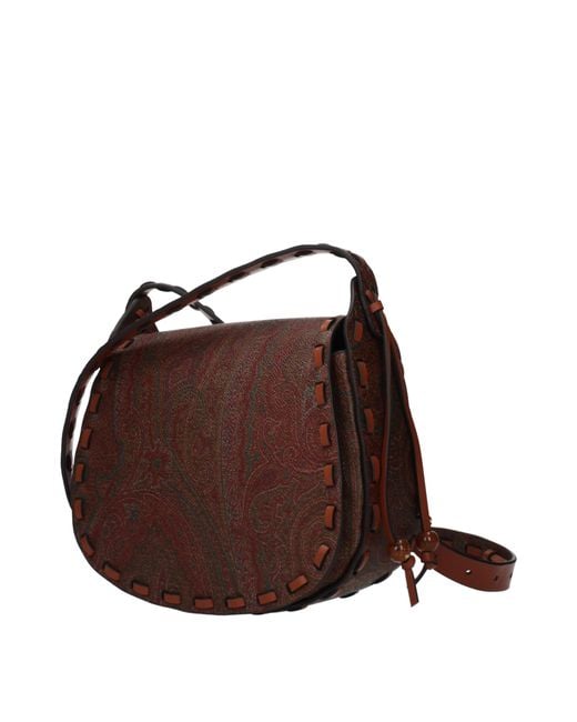 Etro Brown Drya Arnica 1984 Crossbody Bag Fabric
