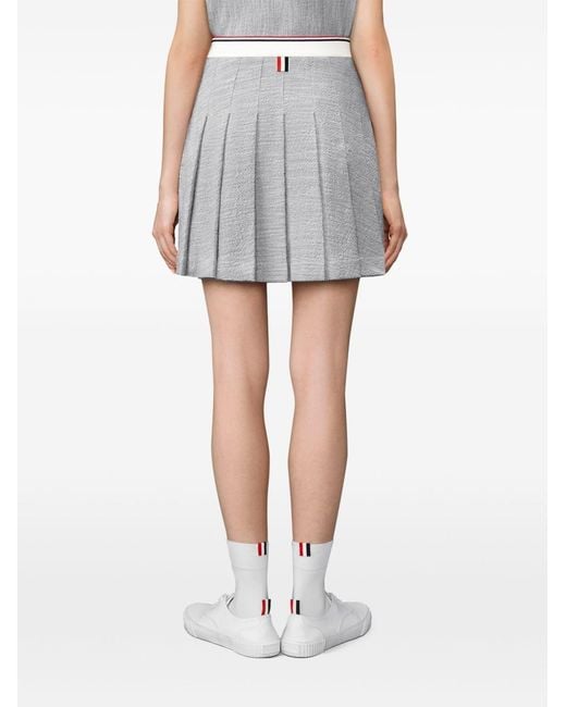 Thom Browne Gray Cotton Mini Skirt