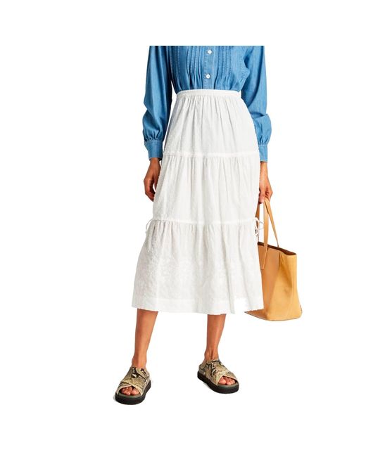 See By Chloé White Cotton Midi Skirt