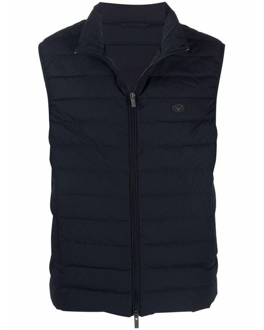 Emporio Armani Blue Logo Down Vest