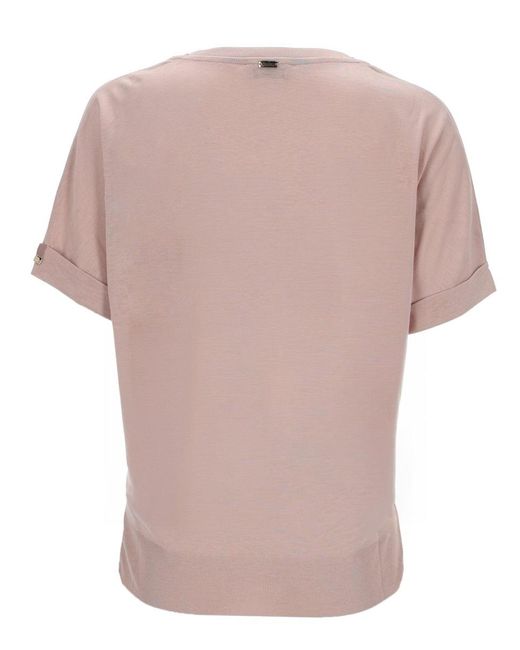Herno Pink Cotton Blend T-Shirt