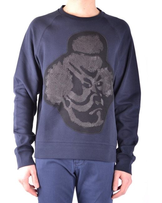 Paolo Pecora Blue Cotton Sweatshirt for men