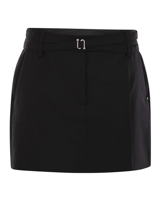 Sportmax Black Fify Minirock mit Gürtel