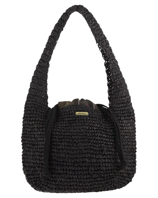 Barbour Black Lily Woven Tote Bag