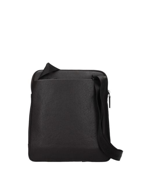 Piquadro Black Crossbody Bags/Moro Head Leather