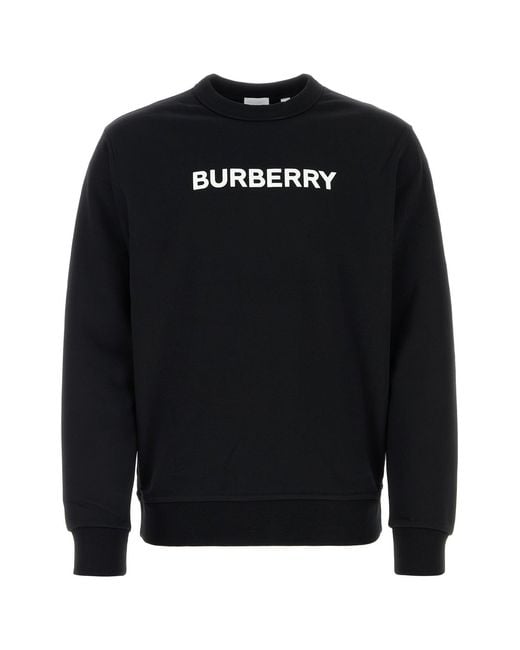 Burberry Black Stretch Cotton Oversize Sweater for men