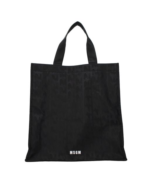 MSGM Black Handbags Fabric