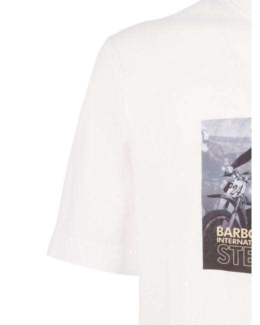 Barbour White Hellen Photographic T Shirt