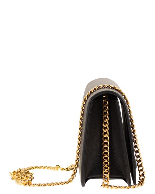 Elisabetta Franchi Black Shoulder Bag With Logo