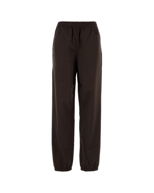 Miu Miu Black Chocolate Twill Joggers