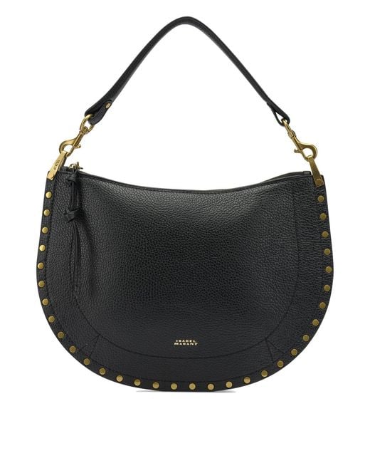Isabel Marant Oskan Soft Zip Shoulder Bags Black