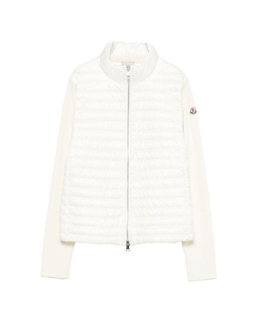 Moncler White Padded Cardigan