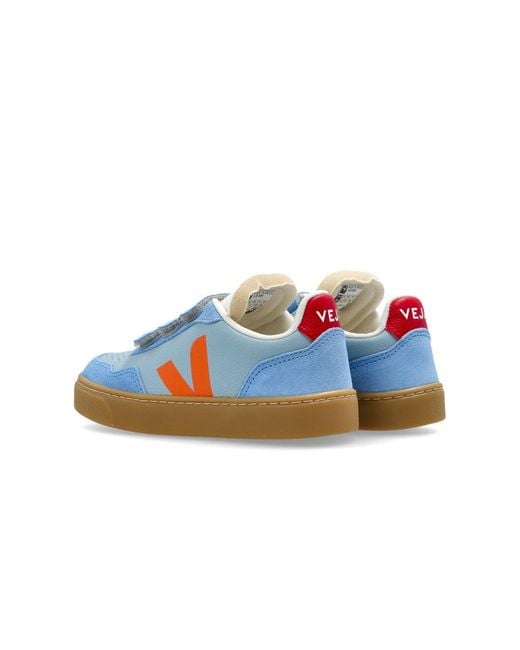 Veja Blue "V-90" Logo Sneaker